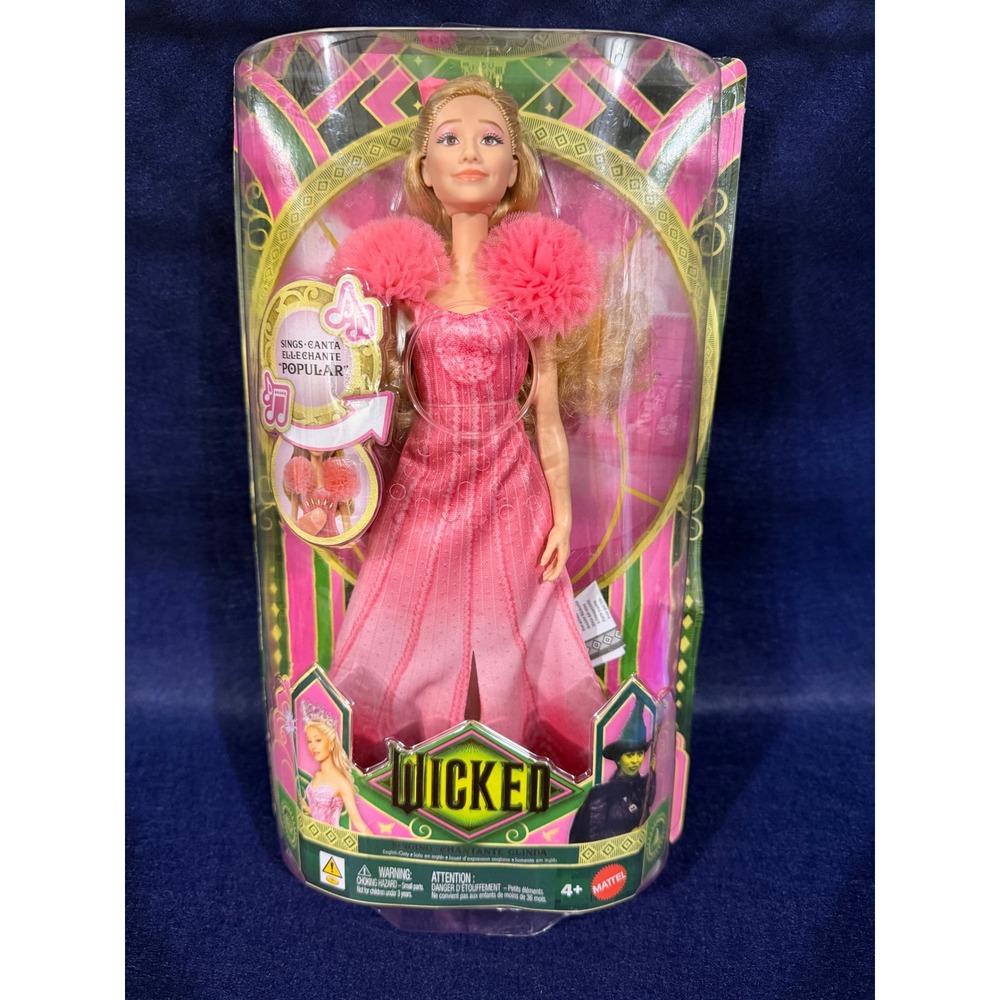Mattel Wicked Singing Glinda Doll Ariana Grande Popular Song Pink Gown JLG49